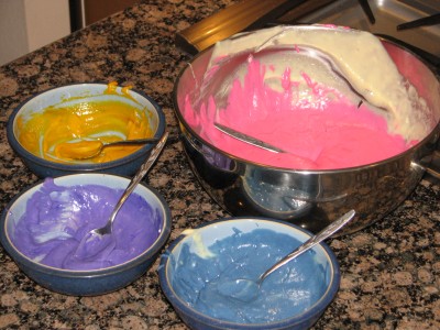 Rainbow Cupcake Batter