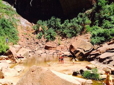 Kids at the Top Emerald Pool