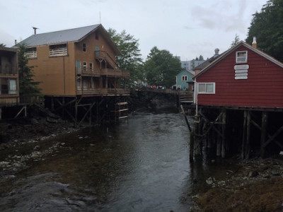 River with Stilted Houses